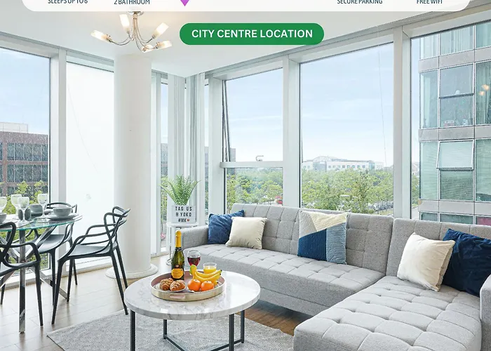 Central Mk - Executive Hub Apartment - 2 Bedroom 2 Bathroom - Free Parking, Fast Wifi & Smart Tv With Netflix By Yoko Property